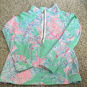 Lilly Pultizer Colorful Quarter-Zip Pullover
